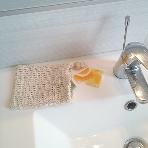 Sac à savons en sisal naturel